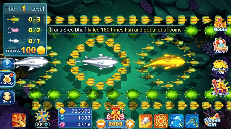 1WIN Apresentando informações sobre o jogo de tiro ao peixe Fishing Clash.